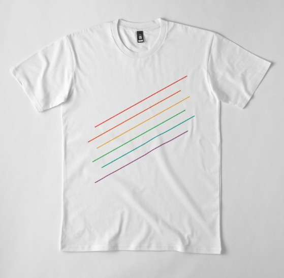 Minimal Pride Flag Short-Sleeve Unisex T-Shirt - say-nothing-apparel