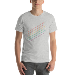 Minimal Pride Flag Short-Sleeve Unisex T-Shirt - say-nothing-apparel