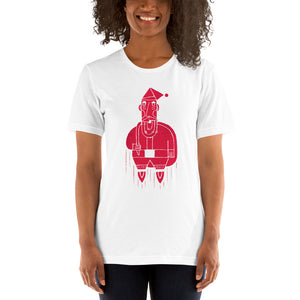 Red Rocket Powered Santa Unisex T-Shirt